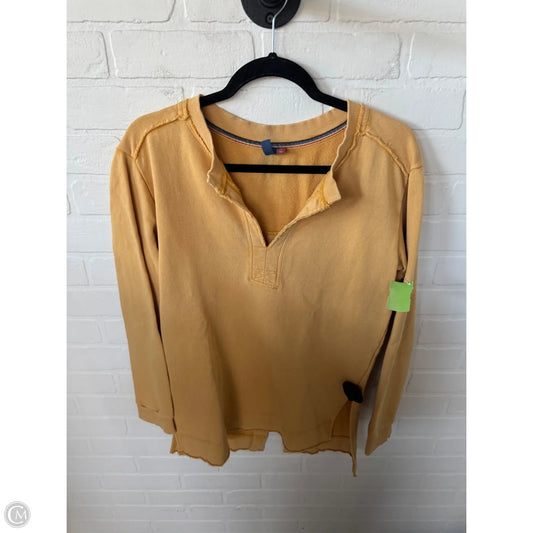Sweatshirt Crewneck By Pilcro In Yellow, Size: Xs
