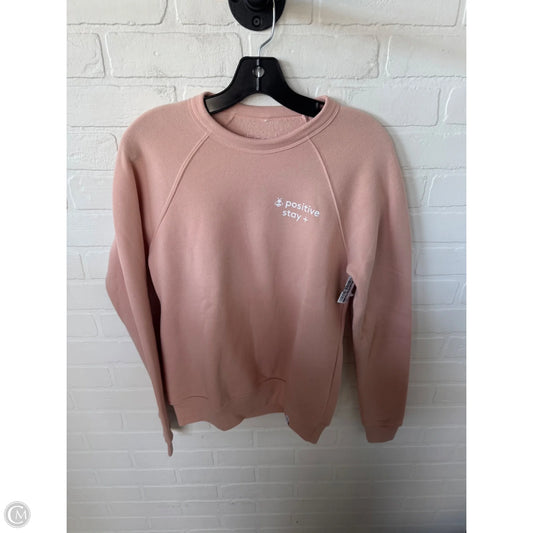 Sweatshirt Crewneck By Clothes Mentor In Peach, Size: Xs