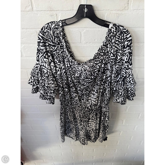 Romper Designer By Lilly Pulitzer In Black & White, Size: M