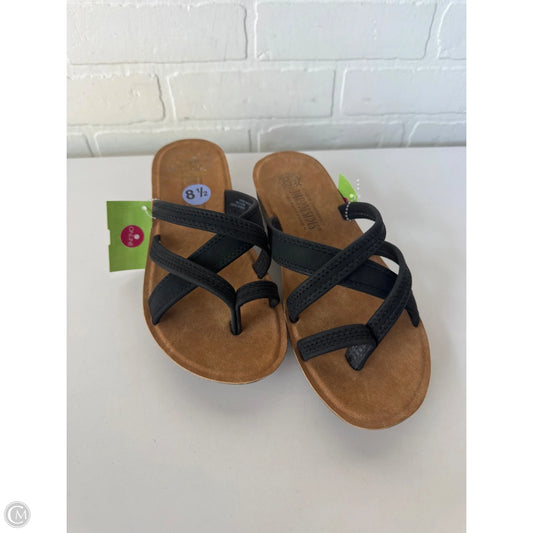 Sandals Flats By Clothes Mentor In Black, Size: 8.5