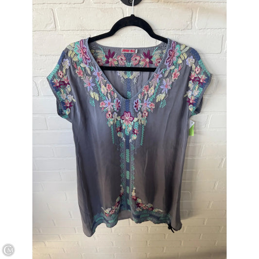 Tunic Designer By Johnny Was In Grey, Size: Xs