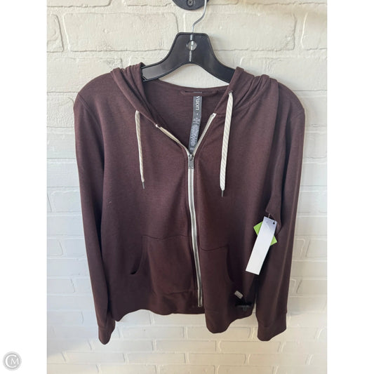Athletic Top Long Sleeve Hoodie By Vuori In Brown, Size: S