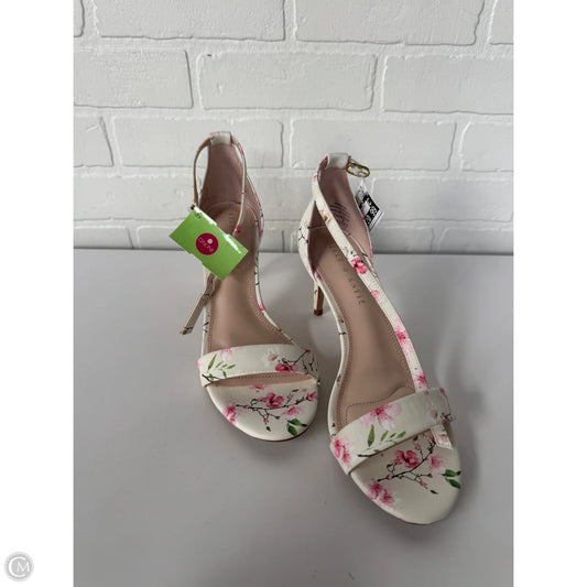 Sandals Heels Stiletto By Kelly And Katie In Purple & White, Size: 8