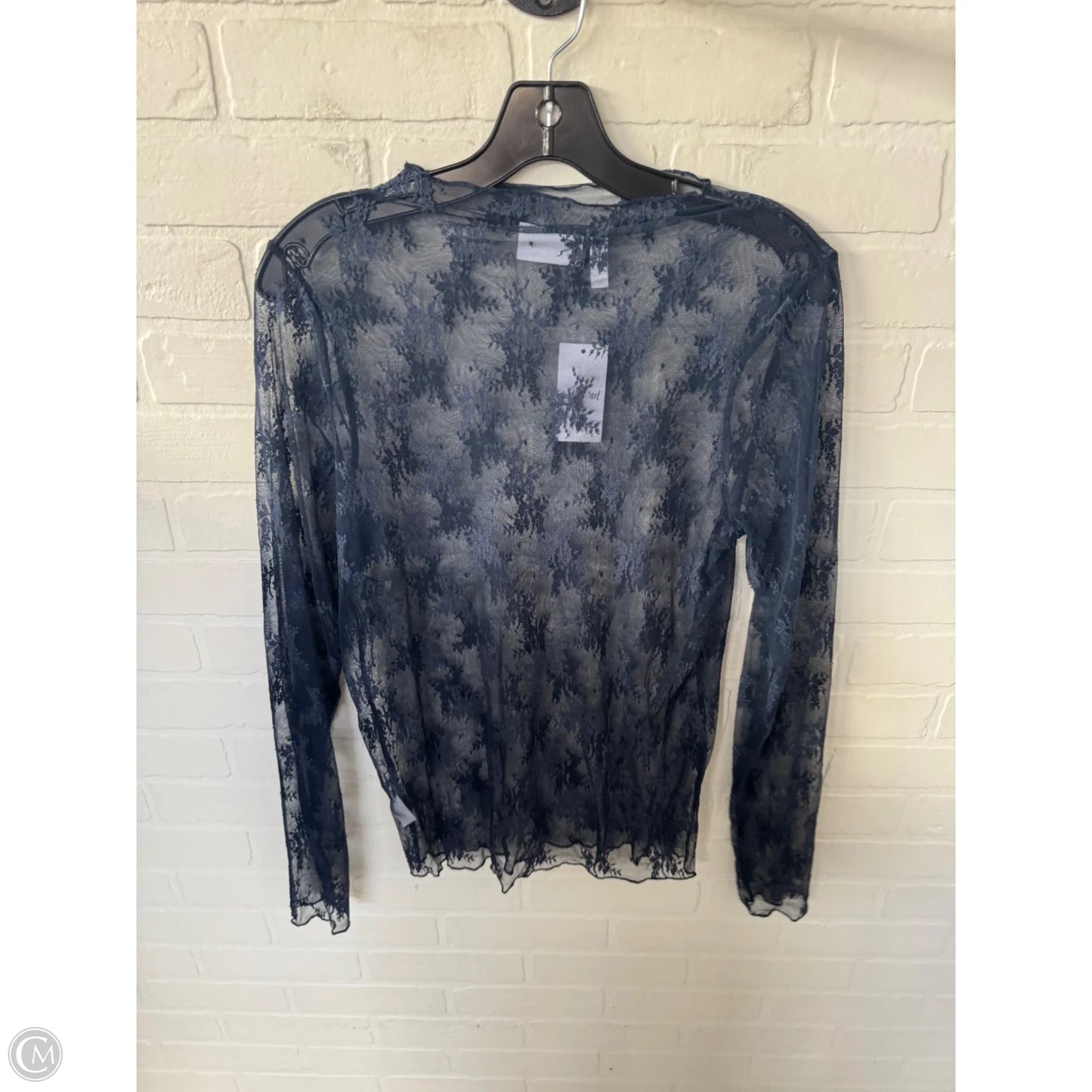 Top Long Sleeve By Willow & Root In Blue, Size: Xl