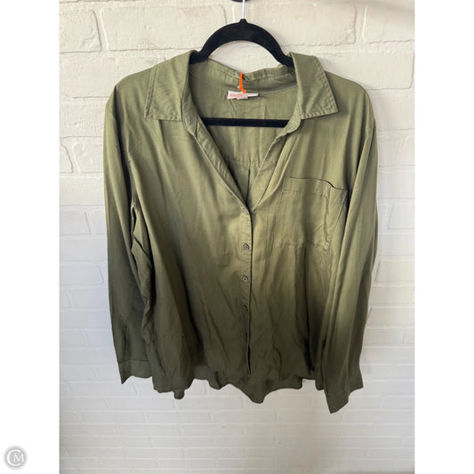Top Long Sleeve By Knox Rose In Green, Size: Xxl