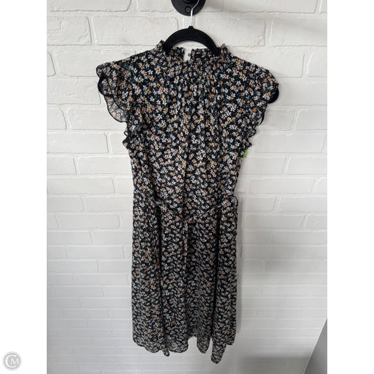 Dress Casual Midi By Nina Leonard In Black & White, Size: L