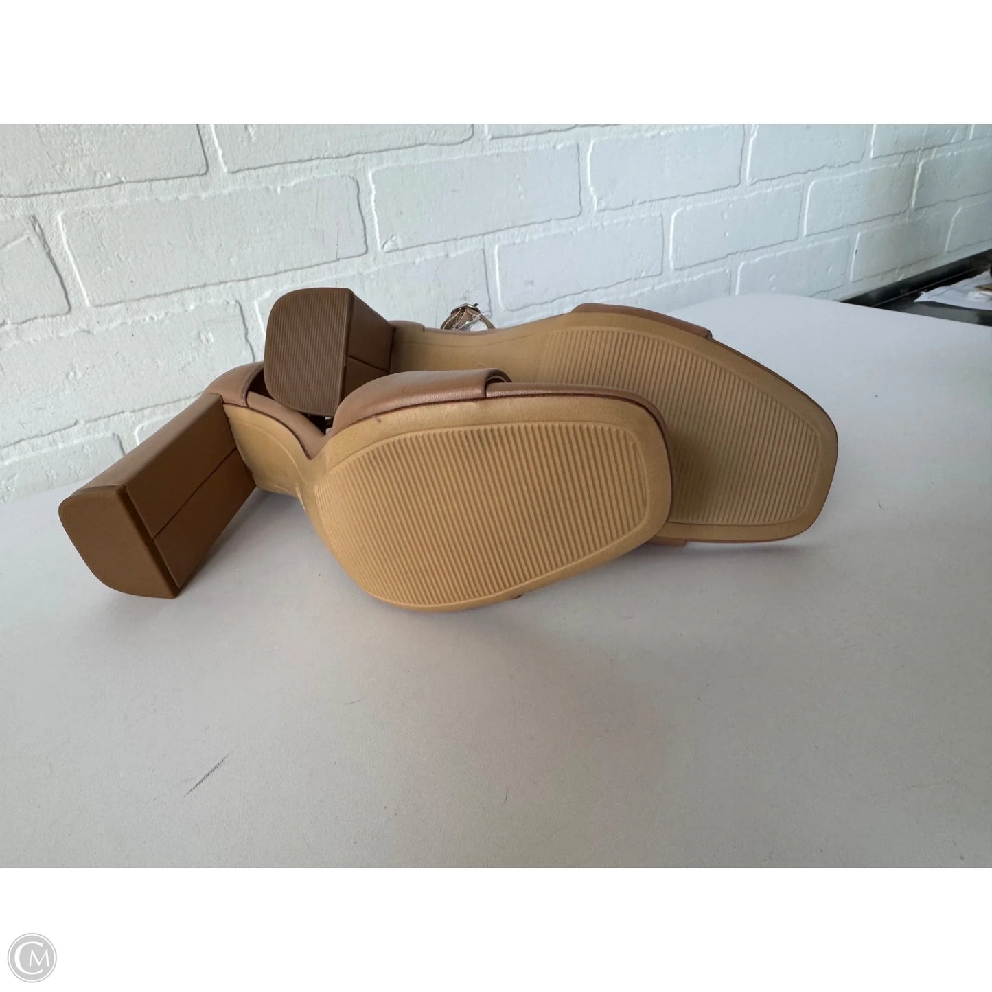 Sandals Heels Block By A New Day In Tan, Size: 9.5