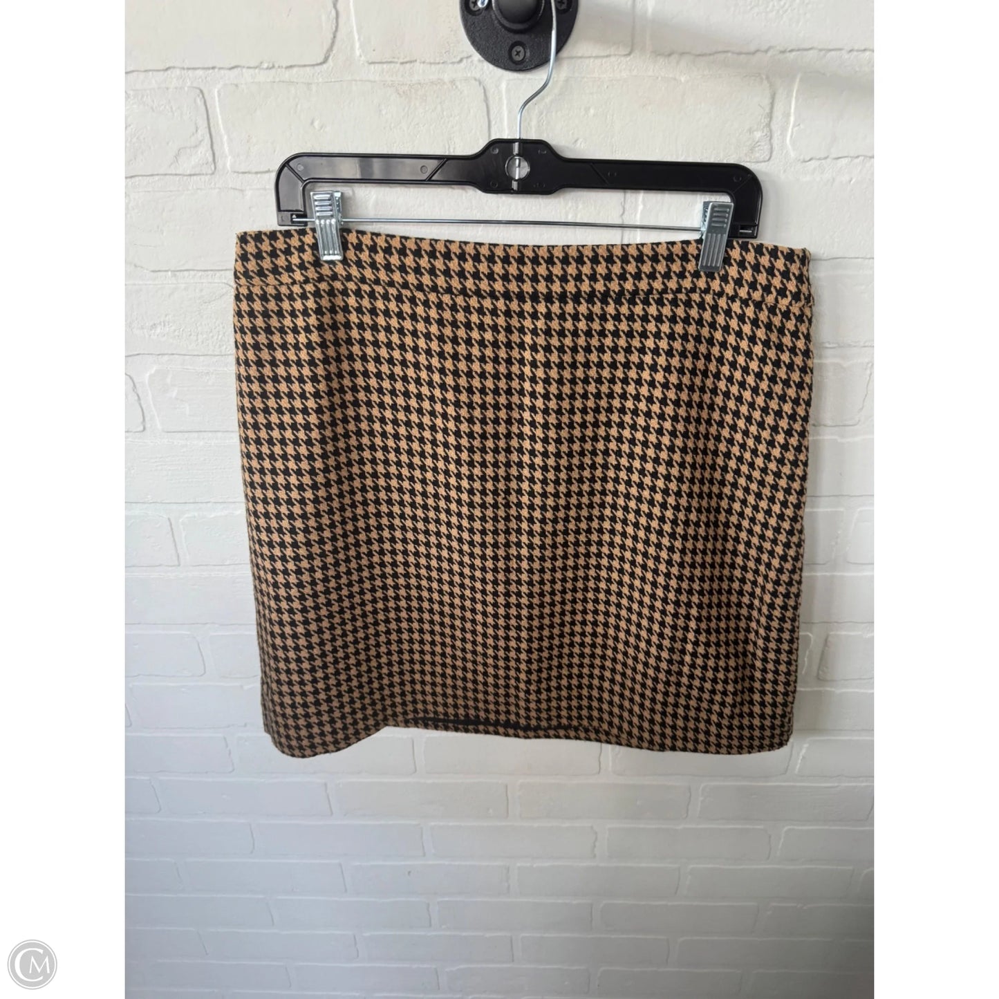 Skirt Mini & Short By Nine West Apparel In Black & Tan, Size: 12