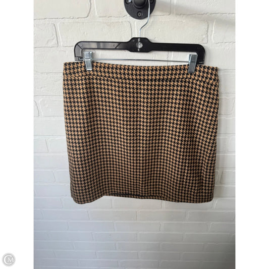 Skirt Mini & Short By Nine West Apparel In Black & Tan, Size: 12