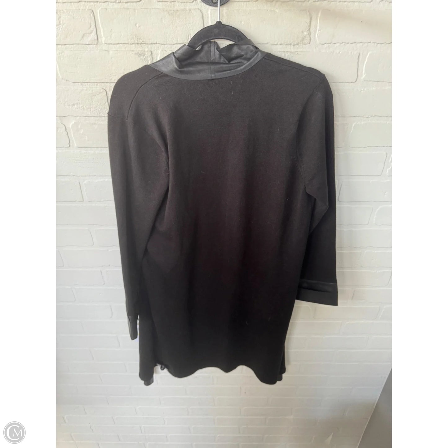 Sweater Cardigan By Calvin Klein In Black, Size: M