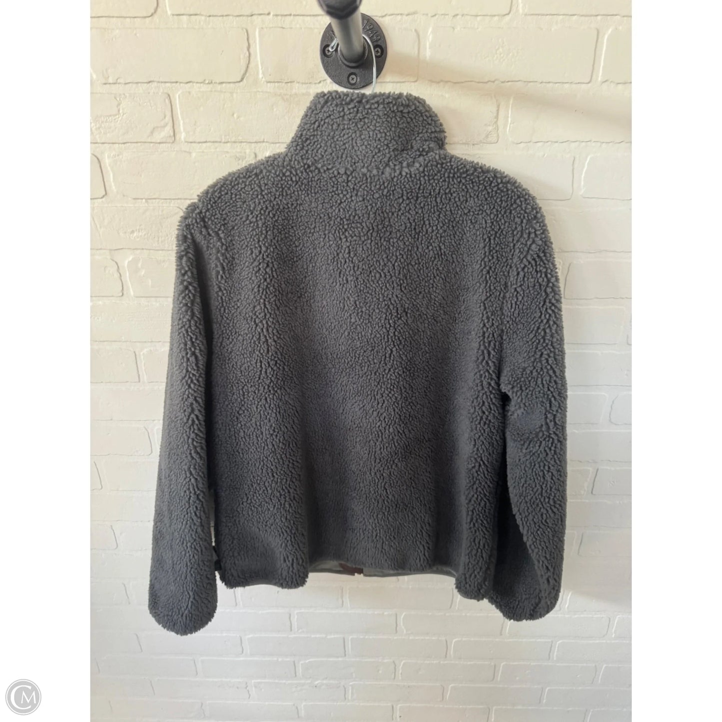Jacket Fleece By Faherty In Grey, Size: L