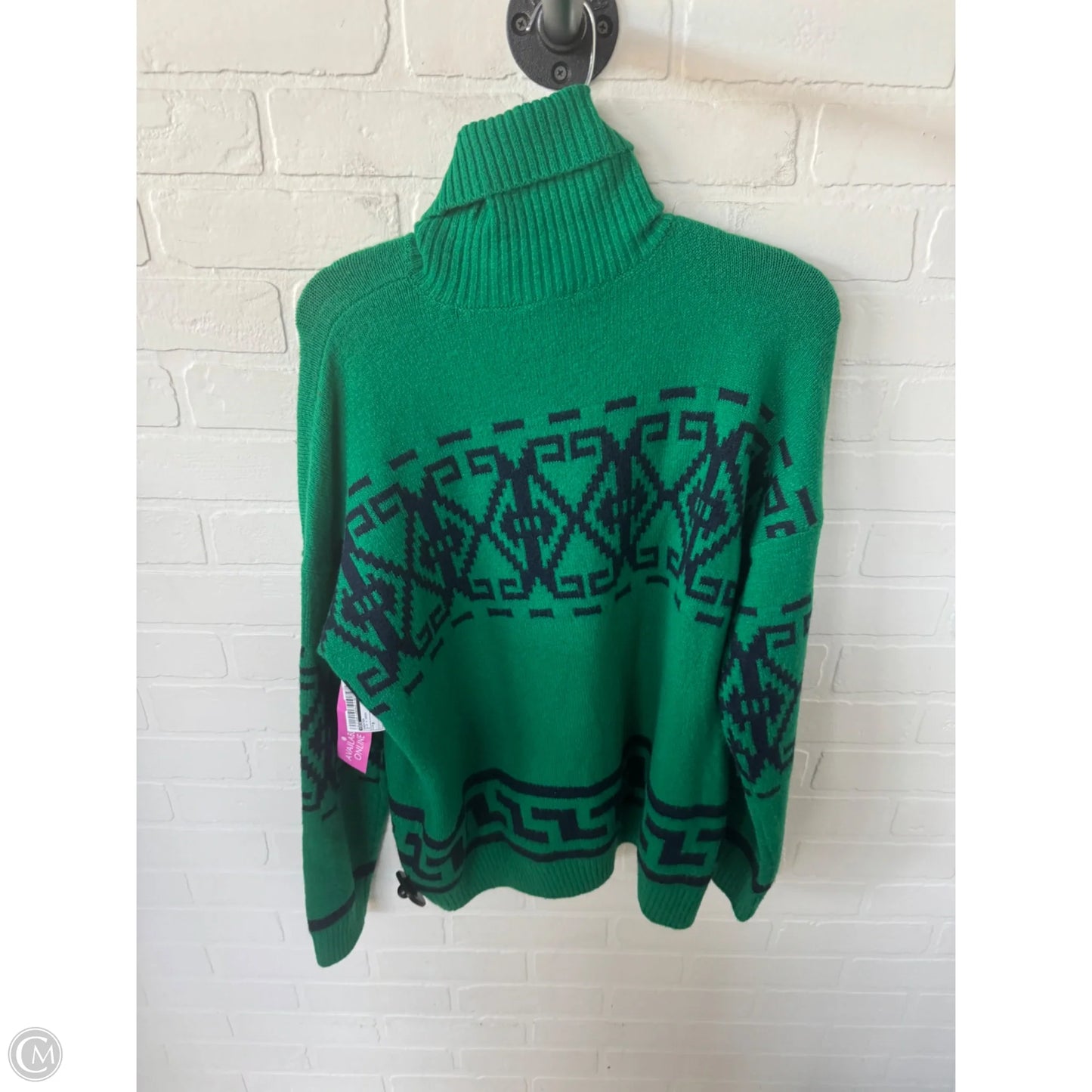Sweater By Cece In Blue & Green, Size: M
