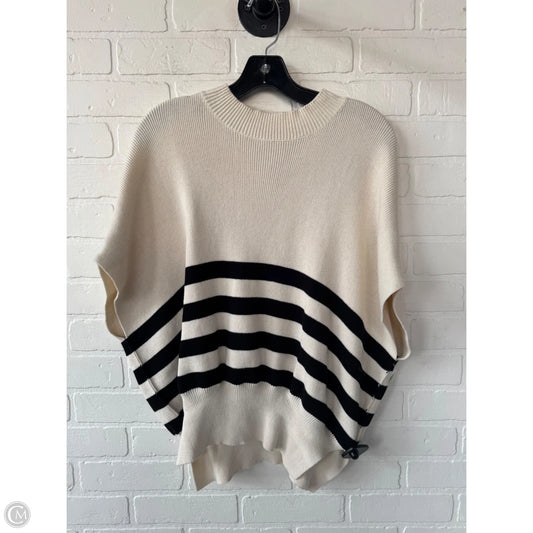 Sweater Short Sleeve By Maeve In Black & Cream, Size: Xs