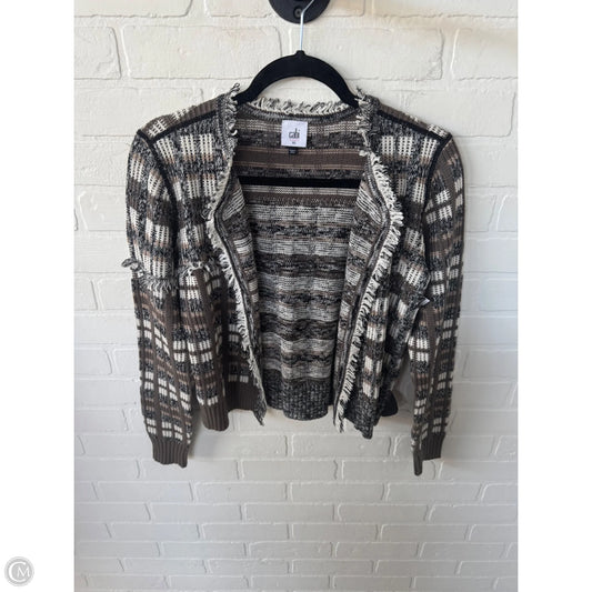Sweater Cardigan By Cabi In Black & Brown, Size: Xs