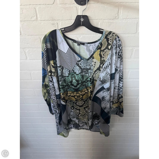 Top Long Sleeve By Clothes Mentor In Black & White, Size: L