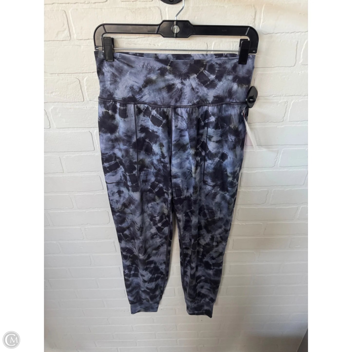Athletic Pants By Athleta In Black & Blue, Size: 4