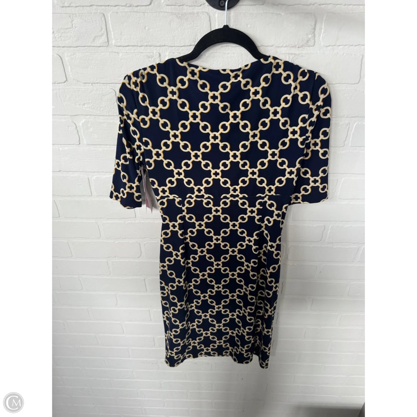 Dress Work By Lauren By Ralph Lauren In Blue & Yellow, Size: Sp