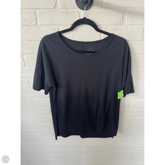 Athletic Top Short Sleeve By Nike Apparel In Black, Size: M