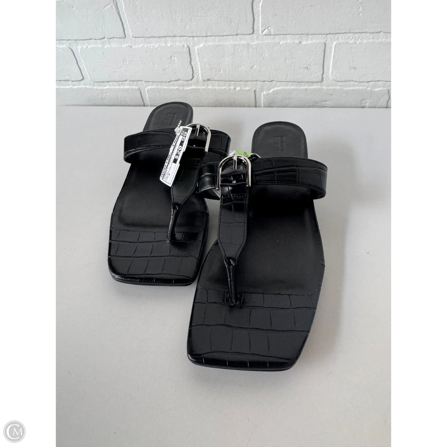 Sandals Heels Kitten By Cmc In Black, Size: 9