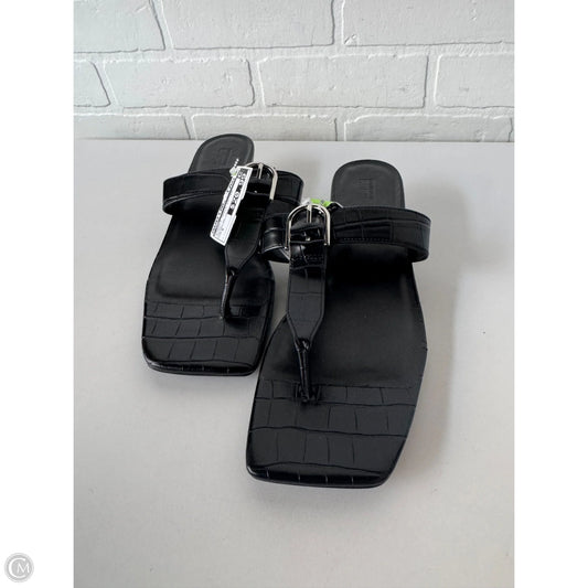 Sandals Heels Kitten By Cmc In Black, Size: 9