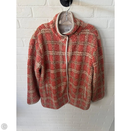 Jacket Faux Fur & Sherpa By Nic + Zoe In Orange & Tan, Size: Xl