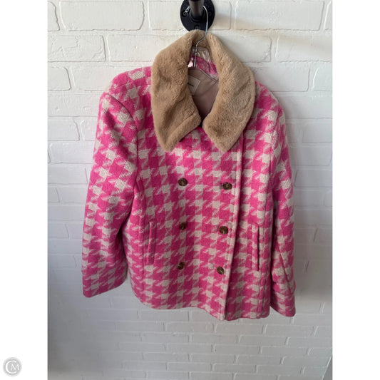 Coat Peacoat By Cmb In Pink & Purple, Size: Xxl
