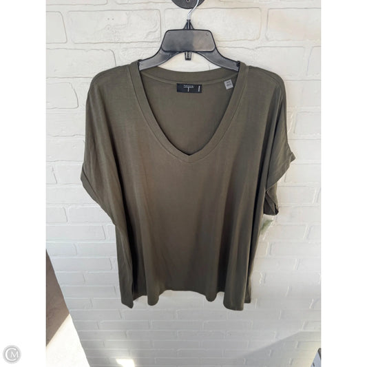 Top Short Sleeve Basic By Tahari In Green, Size: 1x