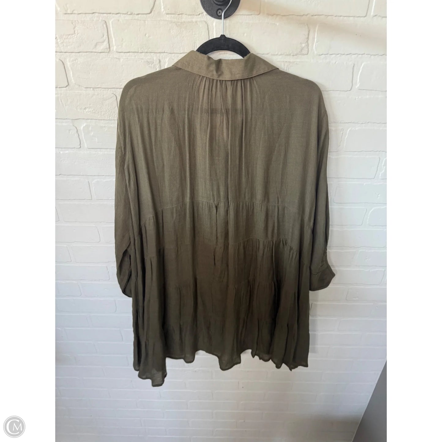 Tunic Long Sleeve By Umgee In Green, Size: Xl