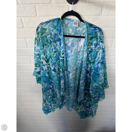 Kimono By Clothes Mentor In Blue & Green, Size: Osfm