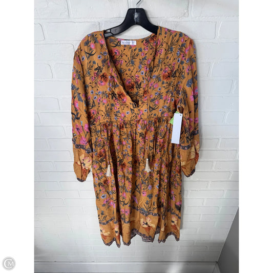 Dress Casual Short By Clothes Mentor In Orange & Pink, Size: L