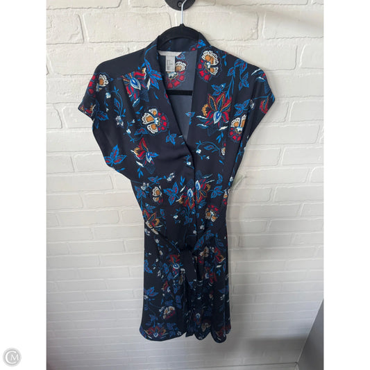 Dress Casual Midi By H&m In Black & Blue, Size: M