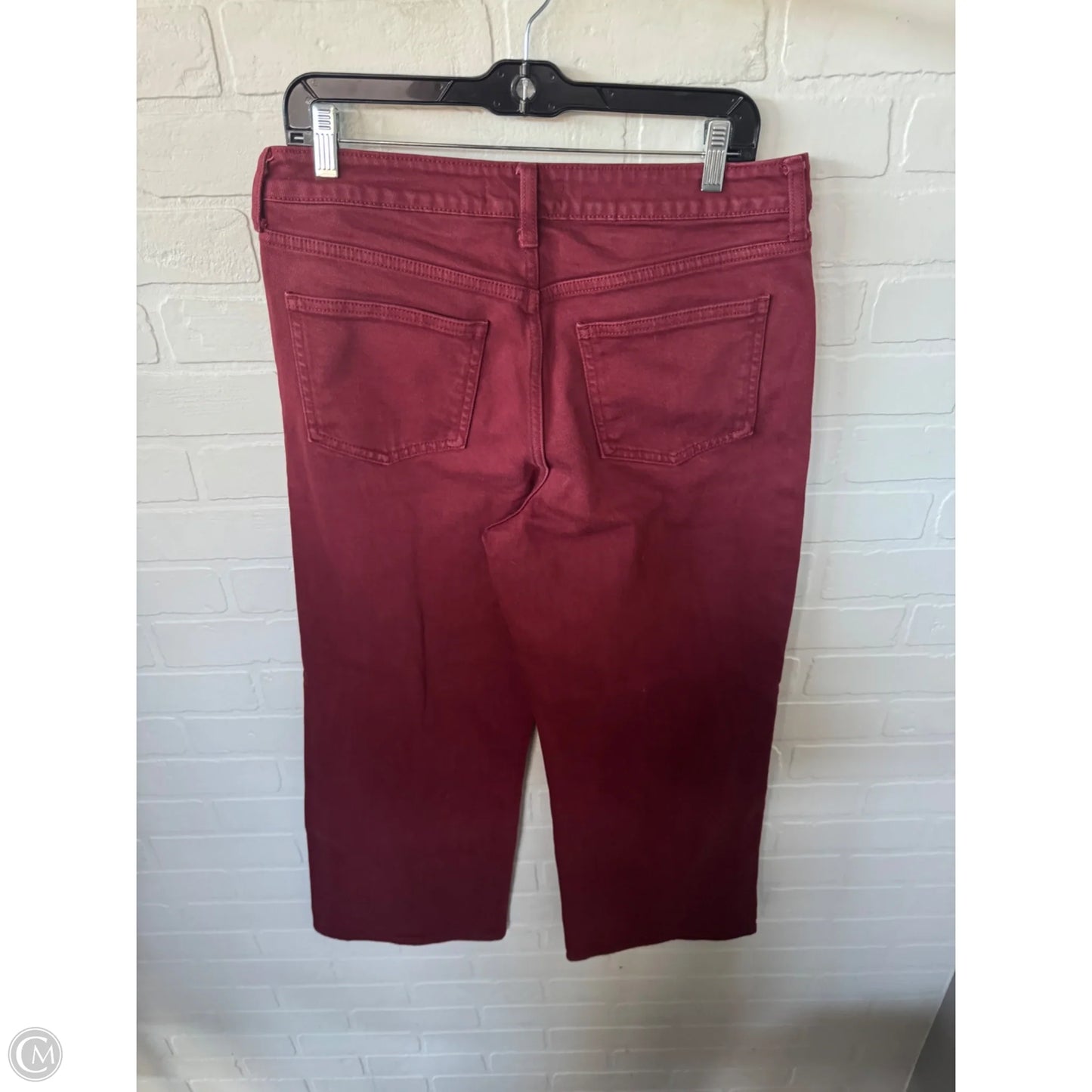 Jeans Wide Leg By Just Usa In Red Denim, Size: 10