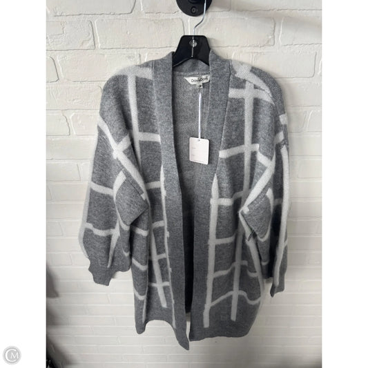 Sweater Cardigan By Davi & Dani In Grey & White, Size: L