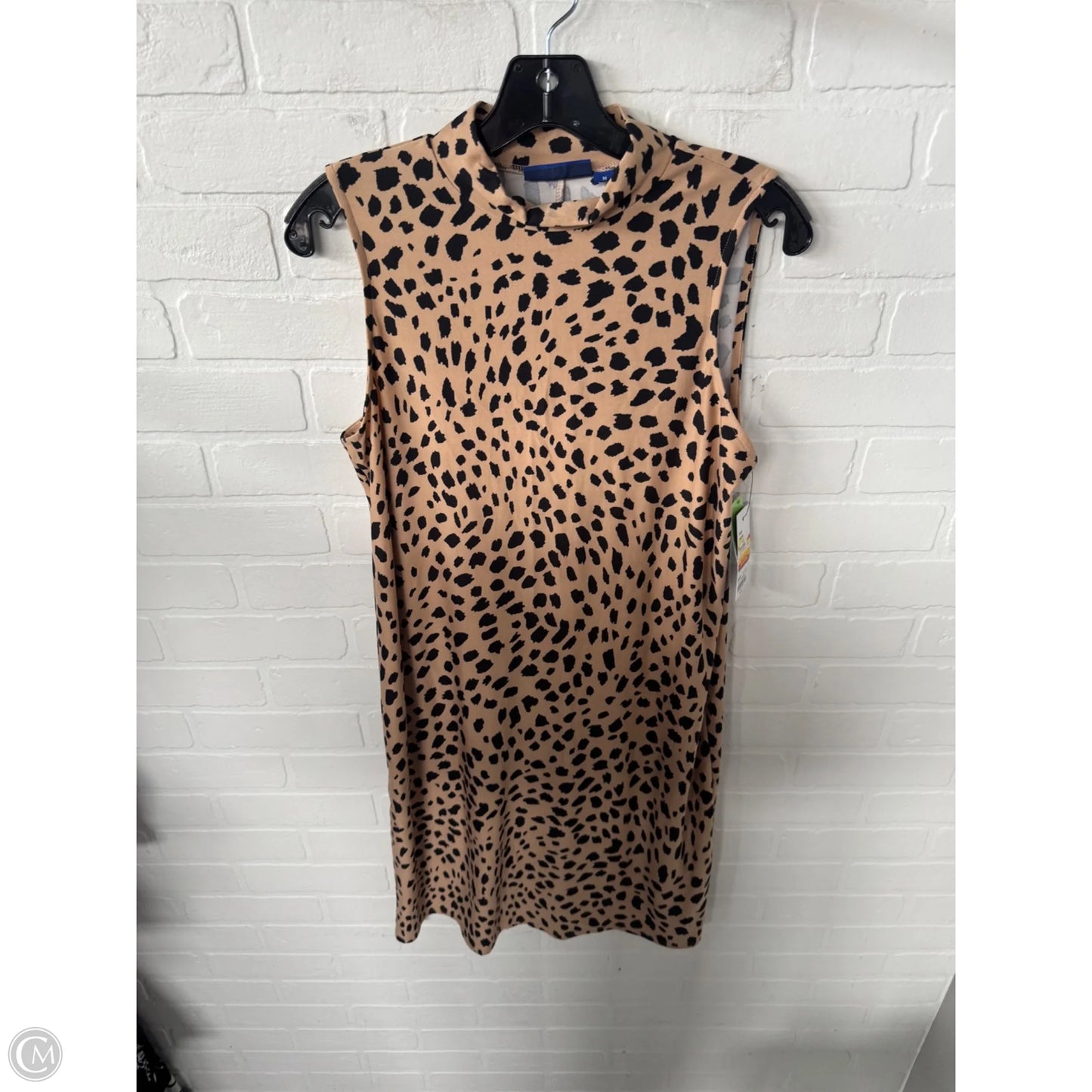 Dress Casual Midi By Apt 9 In Black & Tan, Size: M