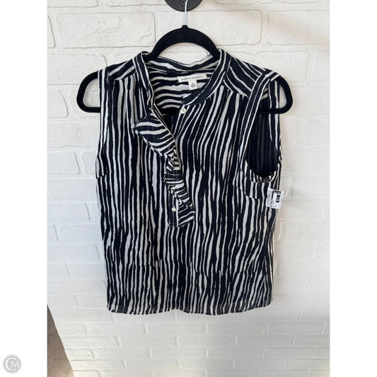 Top Sleeveless By Banana Republic In Black & White, Size: M