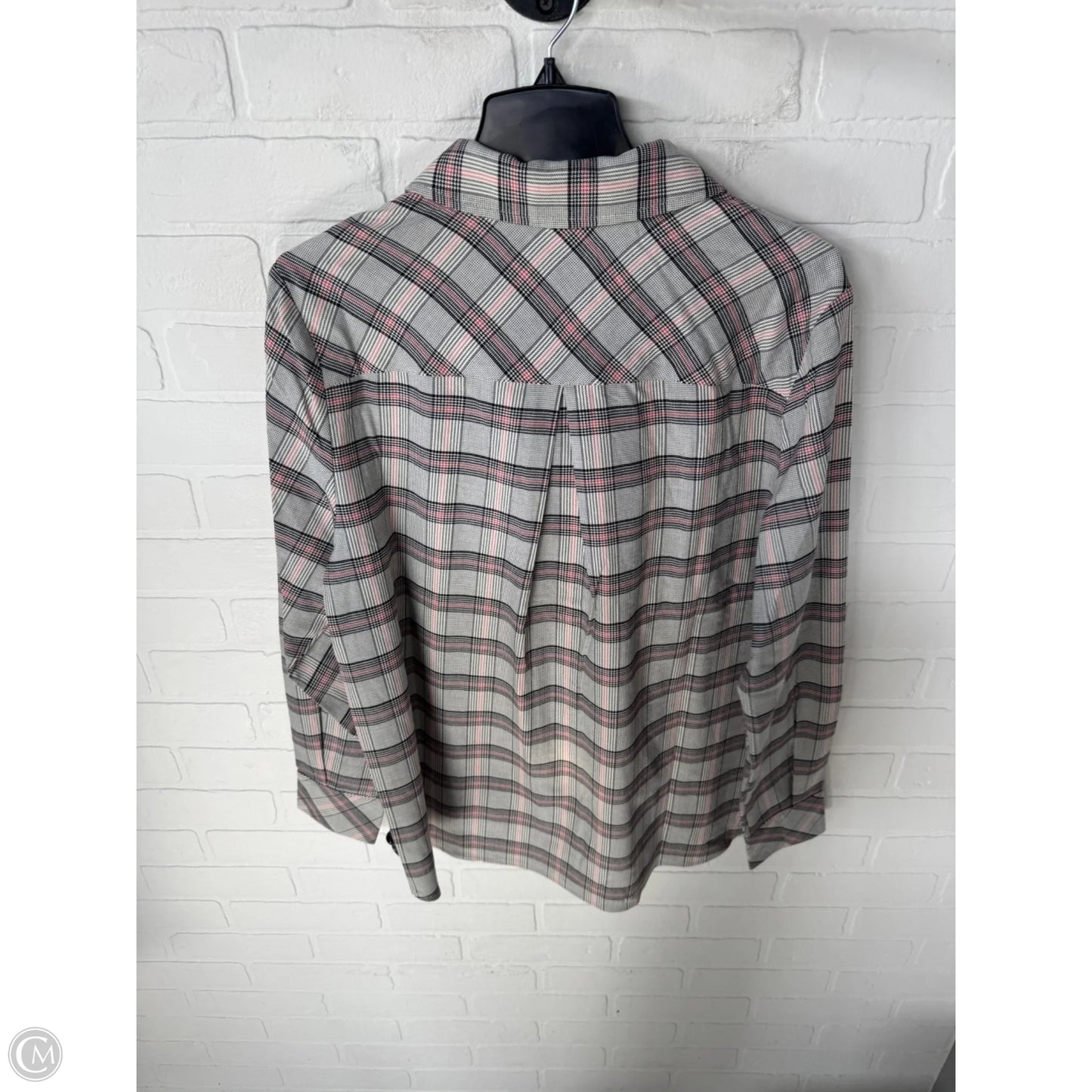 Top Long Sleeve By Cabi In Black & White, Size: M