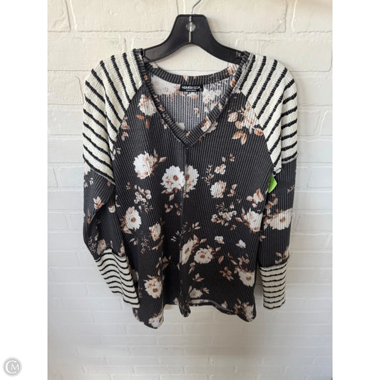 Top Long Sleeve By Heimish Usa In Grey & Tan, Size: L