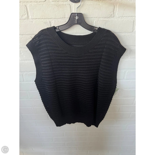 Vest Sweater By Clothes Mentor In Black, Size: Xl