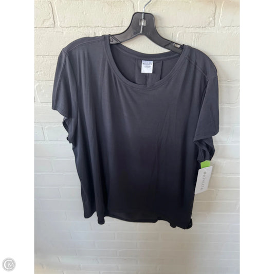Athletic Top Short Sleeve By Athleta In Grey, Size: M