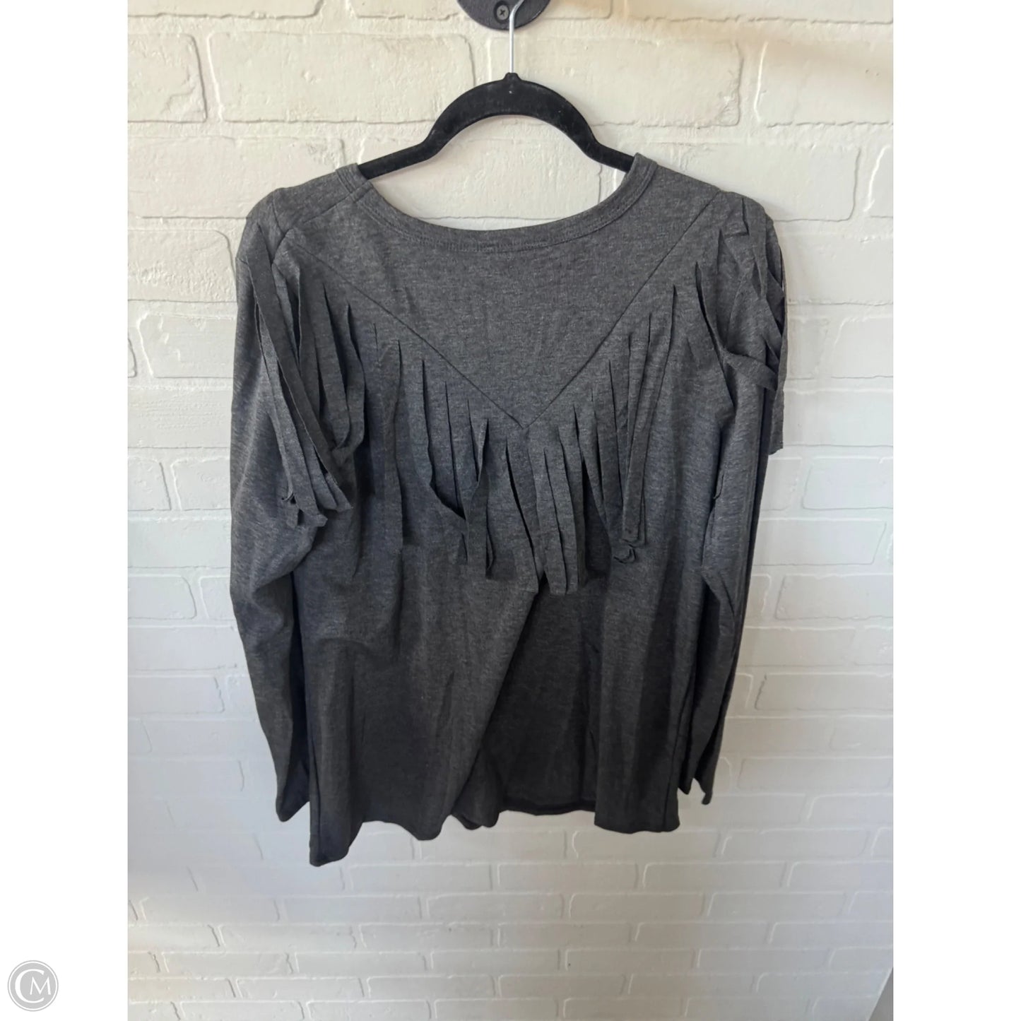 Top Long Sleeve By Heimish Usa In Grey, Size: L