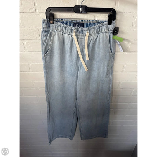 Jeans Wide Leg By Gap In Blue Denim, Size: 4