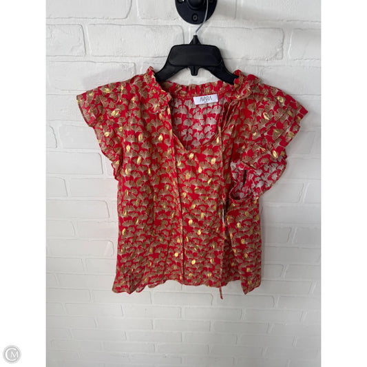Top Sleeveless By Clothes Mentor In Gold & Red, Size: S