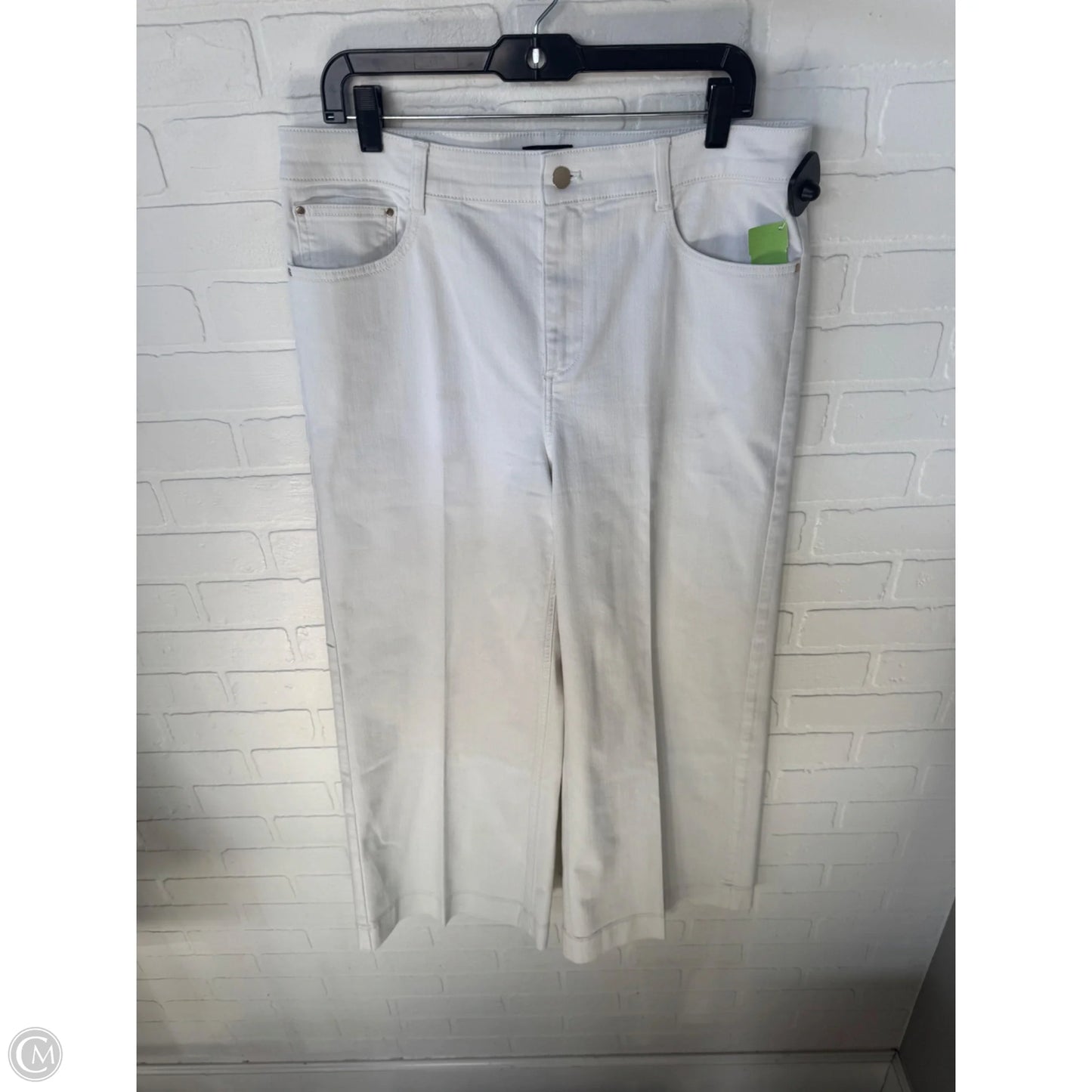 Jeans Wide Leg By Talbots In Cream Denim, Size: 12