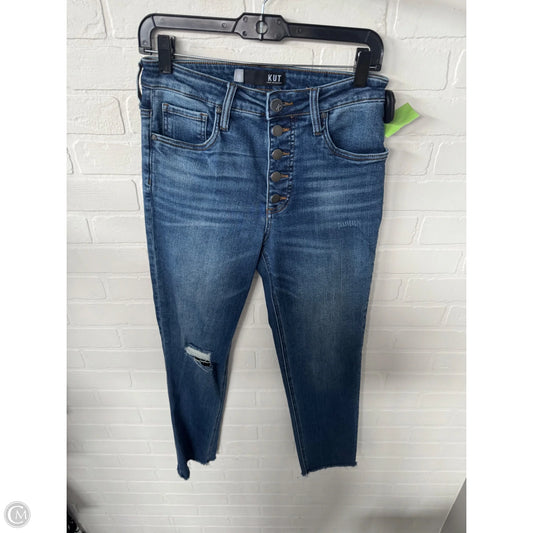 Jeans Straight By Kut In Blue Denim, Size: 2
