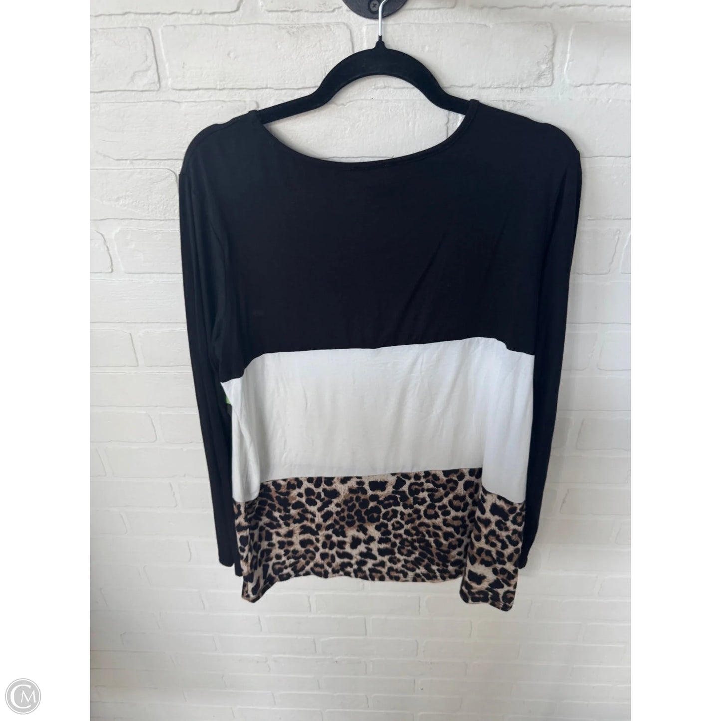 Top Long Sleeve By Heimish Usa In Black & Brown, Size: L