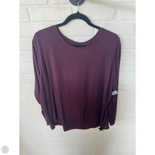 Athletic Top Long Sleeve Collar By Athleta In Purple, Size: Xl