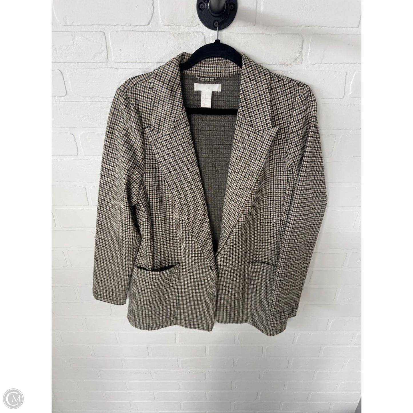 Blazer By H&m In Black & Tan, Size: M