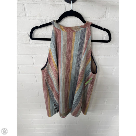 Top Sleeveless By W5 In Blue & Red, Size: L