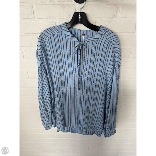 Top Long Sleeve By Free People In Blue, Size: M