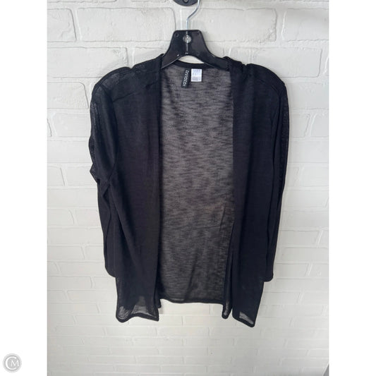 Sweater Cardigan By Divided In Black, Size: L